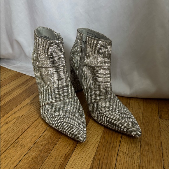 Silver Rhinestone Booties - Picture 3 of 11